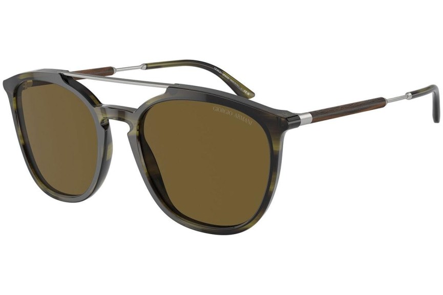 Okulary przeciwsłoneczne Giorgio Armani AR8198 603873 Pilotki (Aviator) Havana