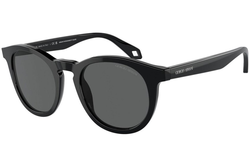 Okulary przeciwsłoneczne Giorgio Armani AR8192 5875B1 Okrągłe Czarne