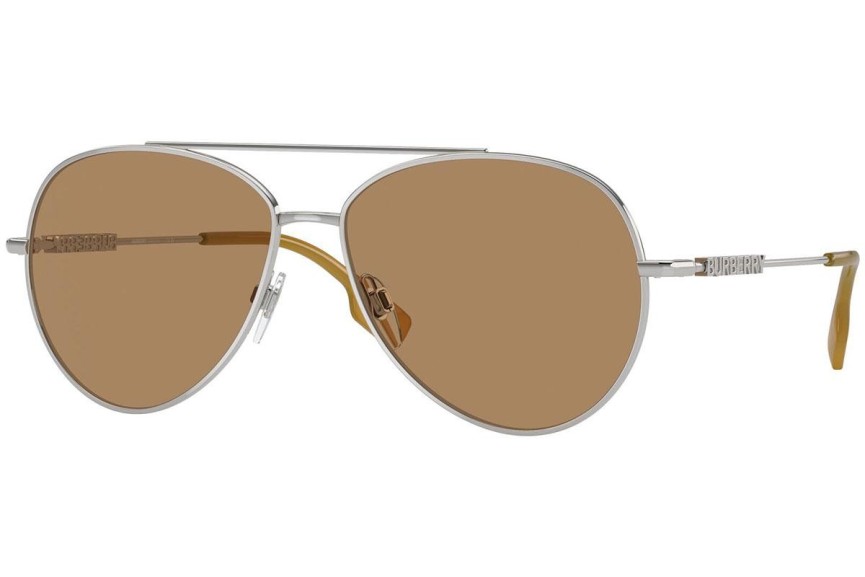 Okulary przeciwsłoneczne Burberry BE3147 1344M4 Pilotki (Aviator) Srebrne