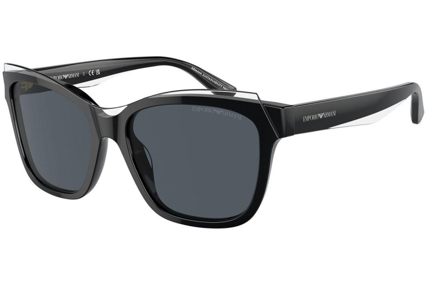 Okulary przeciwsłoneczne Emporio Armani EA4209 605187 Kwadratowe Czarne