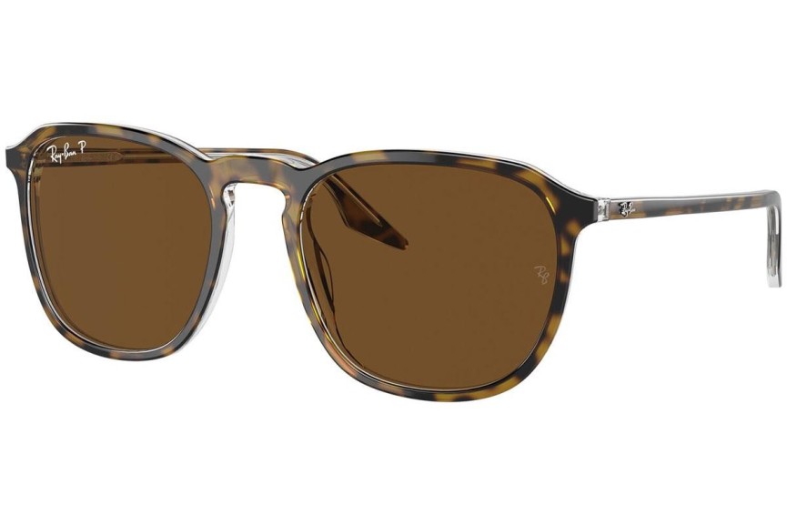 Okulary przeciwsłoneczne Ray-Ban RB2203 139357 Polarized Kwadratowe Havana