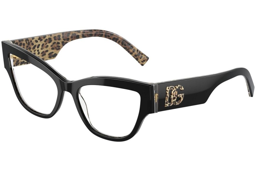 Okulary korekcyjne Dolce & Gabbana DG3378 3299 Kocie oczy Czarne