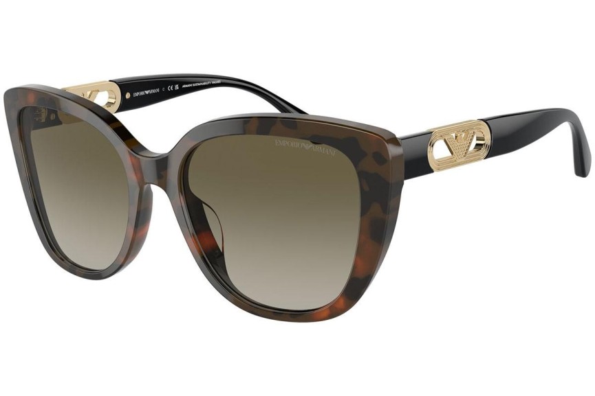 Okulary przeciwsłoneczne Emporio Armani EA4214U 60608E Kocie oczy Havana