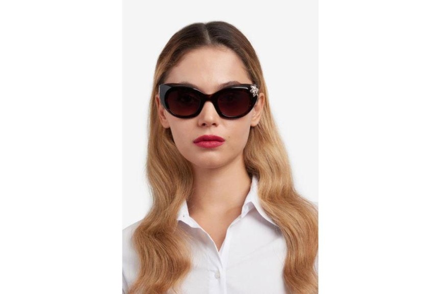 Okulary przeciwsłoneczne Carolina Herrera HER0215/S 086/HA Kocie oczy Havana