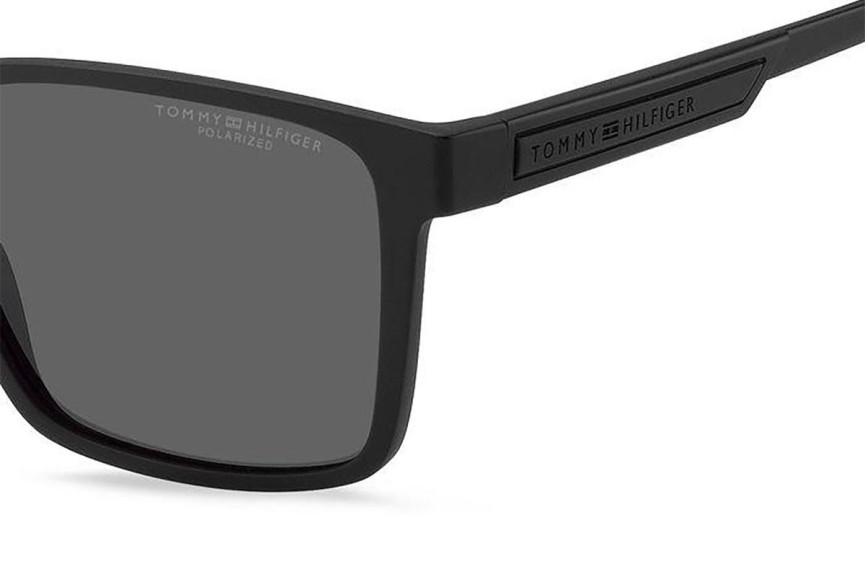 Okulary przeciwsłoneczne Tommy Hilfiger TH2088/S 003/M9 Polarized Prostokątne Czarne