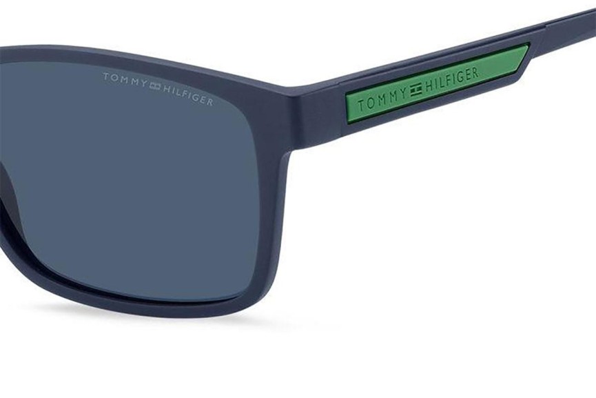 Okulary przeciwsłoneczne Tommy Hilfiger TH2089/S FLL/KU Prostokątne Niebieskie