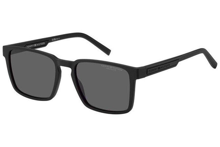 Okulary przeciwsłoneczne Tommy Hilfiger TH2088/S 003/M9 Polarized Prostokątne Czarne