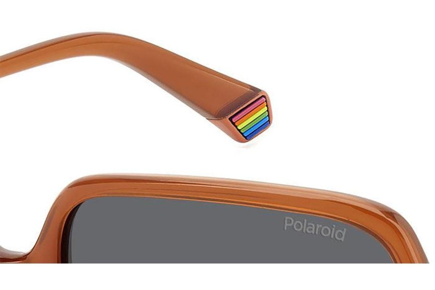 Okulary przeciwsłoneczne Polaroid PLD6219/S L7Q/M9 Polarized Kwadratowe Pomarańczowe