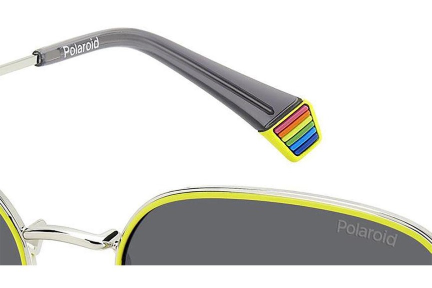 Okulary przeciwsłoneczne Polaroid PLD6214/S/X KU2/M9 Polarized Prostokątne Srebrne