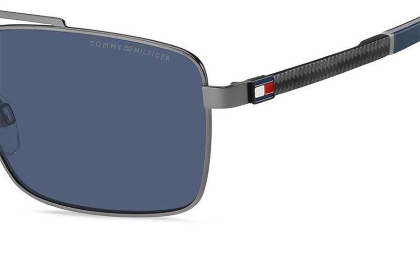 Okulary przeciwsłoneczne Tommy Hilfiger TH2078/S R80/KU Prostokątne Szare