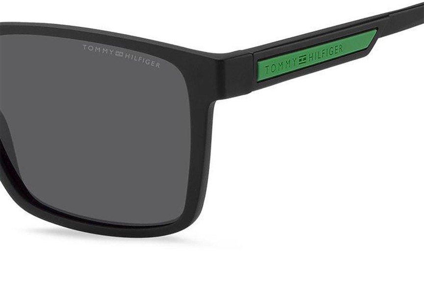 Okulary przeciwsłoneczne Tommy Hilfiger TH2088/S 003/IR Prostokątne Czarne