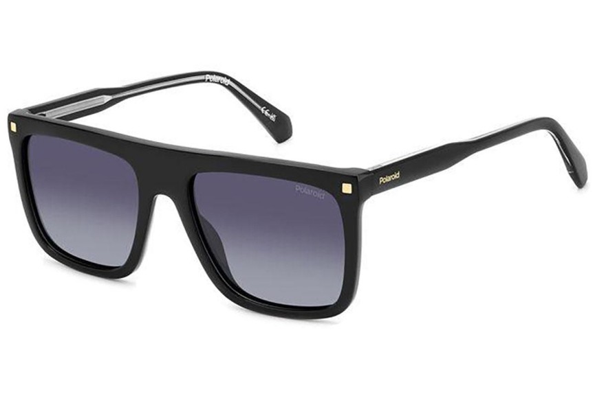 Okulary przeciwsłoneczne Polaroid PLD4166/S/X 807/WJ Polarized Flat Top Czarne