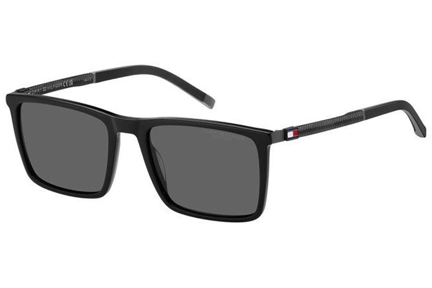 Okulary przeciwsłoneczne Tommy Hilfiger TH2077/S 807/M9 Polarized Prostokątne Czarne