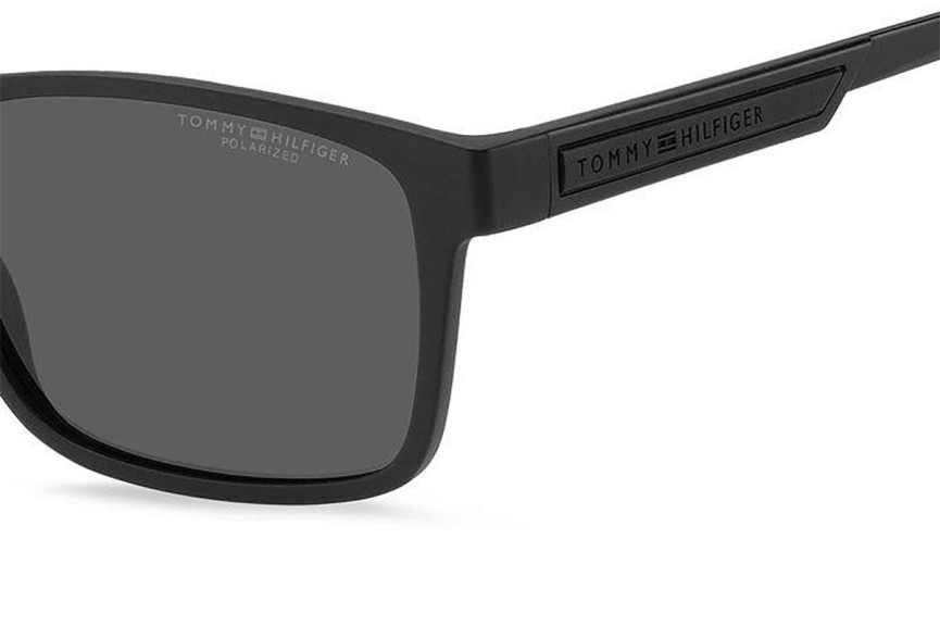 Okulary przeciwsłoneczne Tommy Hilfiger TH2089/S 003/M9 Polarized Prostokątne Czarne