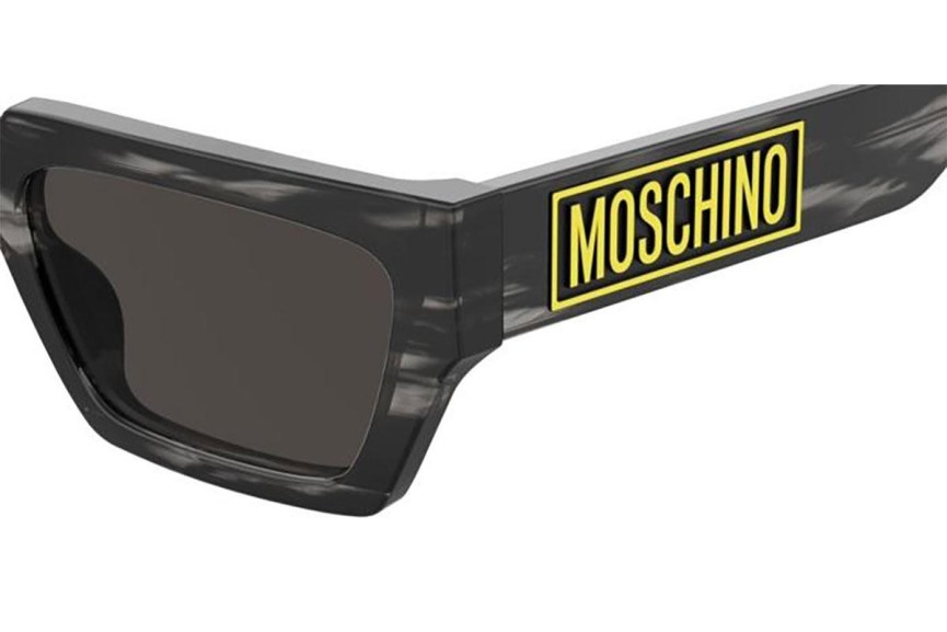 Okulary przeciwsłoneczne Moschino MOS166/S 2W8/IR Prostokątne Szare