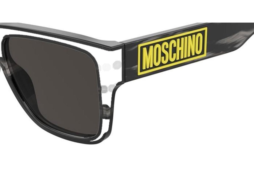 Okulary przeciwsłoneczne Moschino MOS167/S 2W8/IR Prostokątne Szare