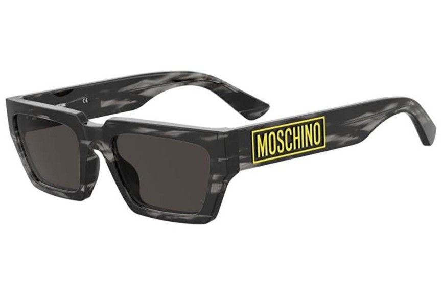 Okulary przeciwsłoneczne Moschino MOS166/S 2W8/IR Prostokątne Szare