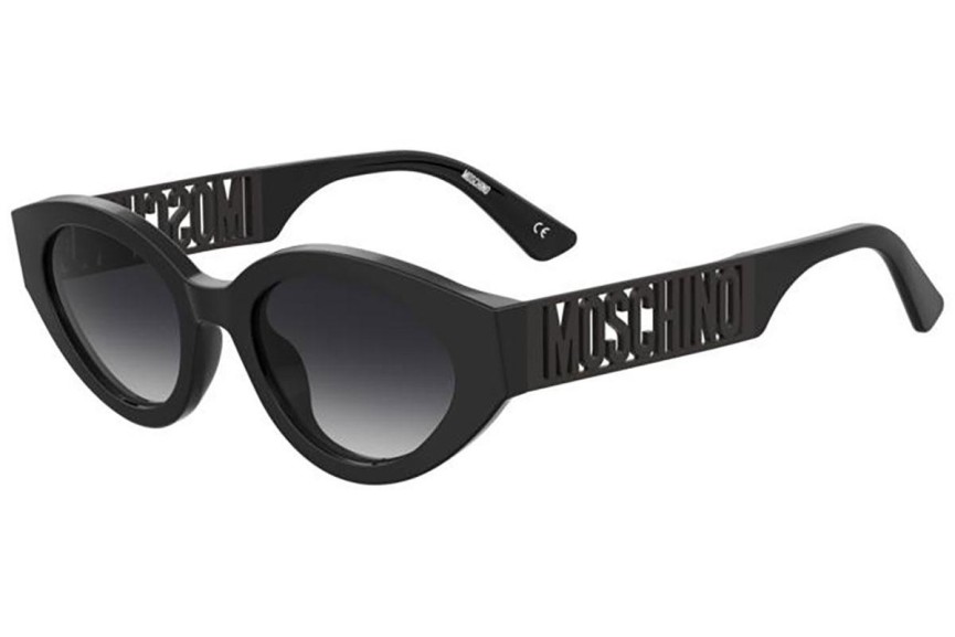 Okulary przeciwsłoneczne Moschino MOS160/S 807/9O Owalne Czarne