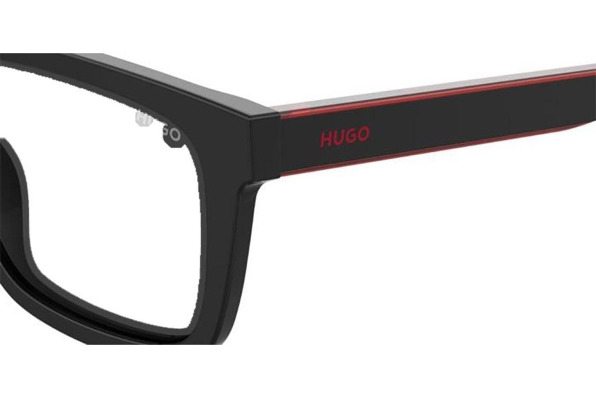 Okulary przeciwsłoneczne HUGO HG1297/S OIT/IR Flat Top Czarne