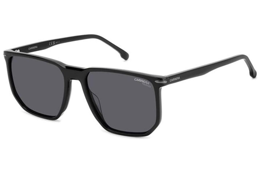 Okulary przeciwsłoneczne Carrera CARRERA329/S 08A/M9 Polarized Prostokątne Czarne