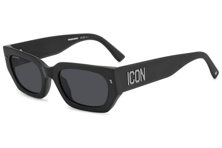 Okulary przeciwsłoneczne Dsquared2 ICON0017/S 003/IR Prostokątne Czarne