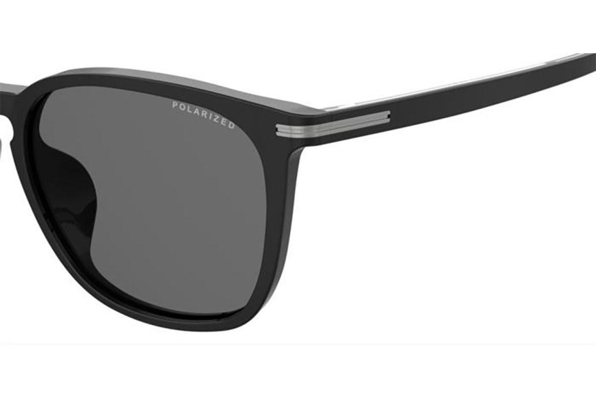 Okulary przeciwsłoneczne BOSS BOSS1668/F/SK 807/M9 Polarized Prostokątne Czarne