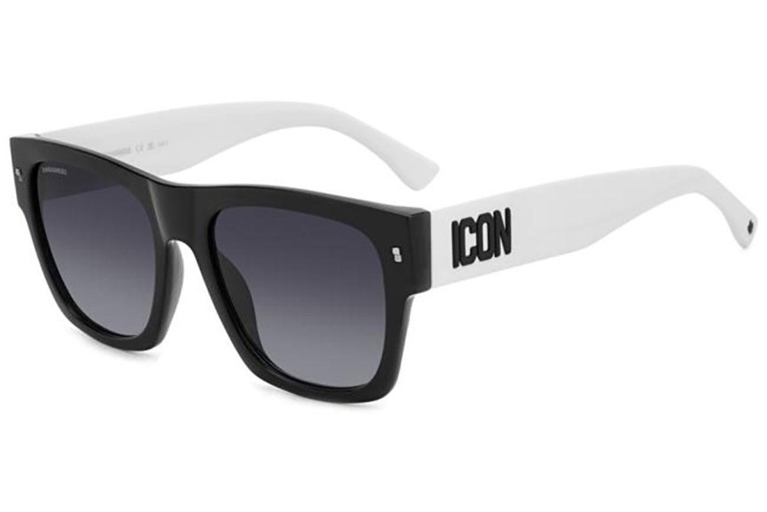 Okulary przeciwsłoneczne Dsquared2 ICON0004/S P56/9O Kwadratowe Czarne