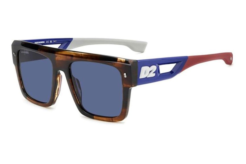 Okulary przeciwsłoneczne Dsquared2 D20127/S EX4/KU Flat Top Brązowe