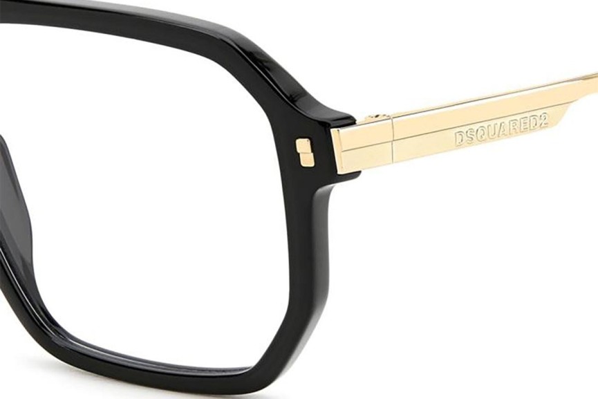 Okulary korekcyjne Dsquared2 D20123 2M2 Kwadratowe Czarne