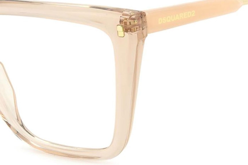 Okulary korekcyjne Dsquared2 D20136 35J Prostokątne Beżowe