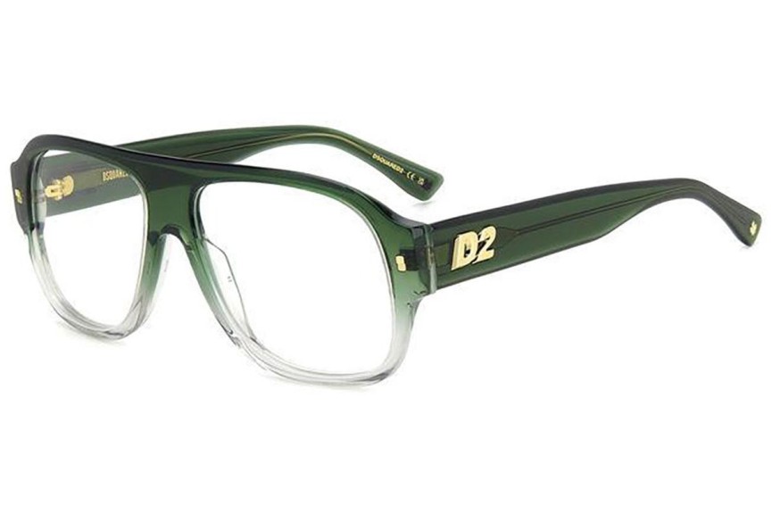 Okulary korekcyjne Dsquared2 D20125 1ED Flat Top Zielone