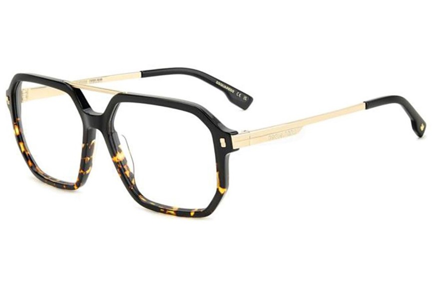 Okulary korekcyjne Dsquared2 D20123 WR7 Kwadratowe Czarne