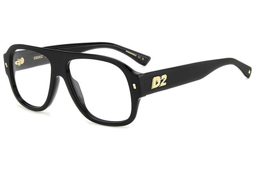 Okulary korekcyjne Dsquared2 D20125 807 Flat Top Czarne