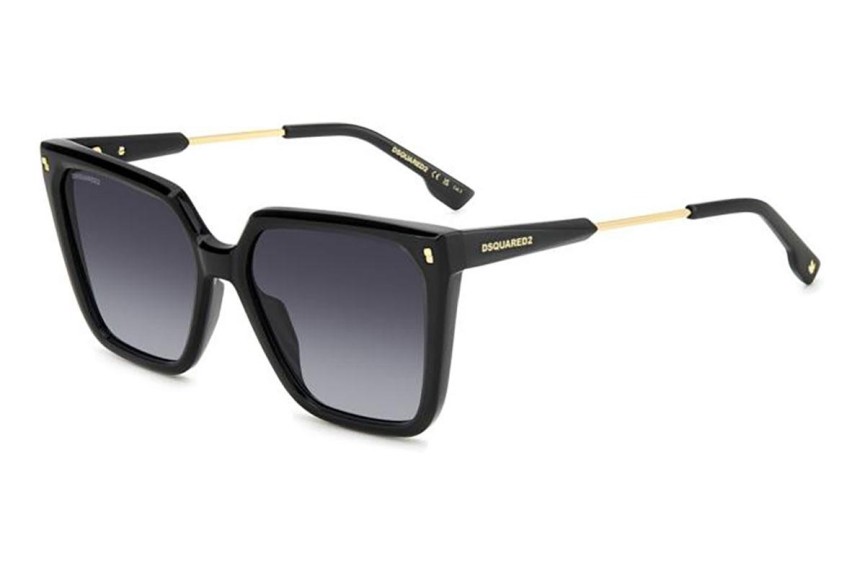 Okulary przeciwsłoneczne Dsquared2 D20135/S 807/9O Kwadratowe Czarne