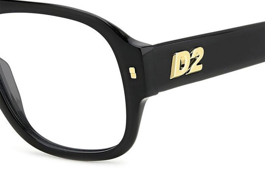 Okulary korekcyjne Dsquared2 D20125 807 Flat Top Czarne