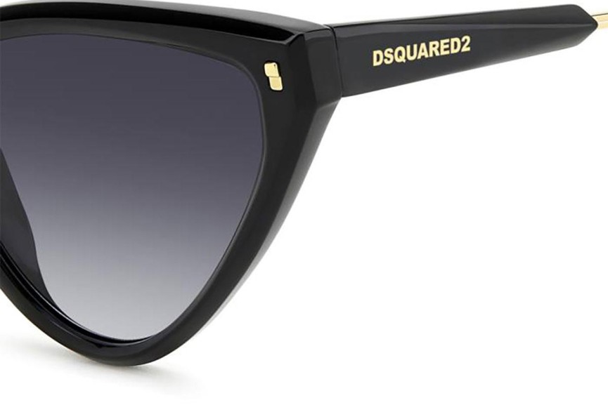 Okulary przeciwsłoneczne Dsquared2 D20134/S 807/9O Kocie oczy Czarne