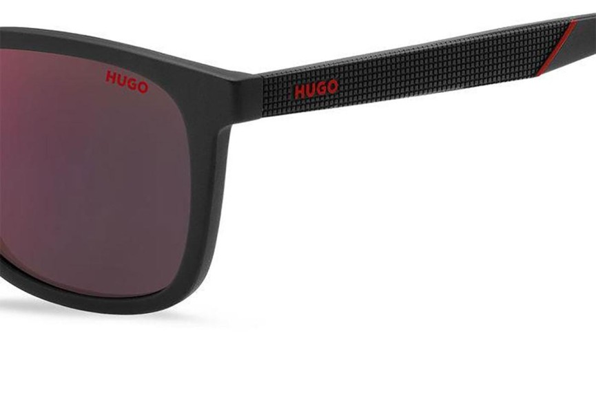 Okulary przeciwsłoneczne HUGO HG1306/S 807/AO Prostokątne Czarne