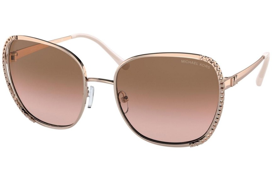 Okulary przeciwsłoneczne Michael Kors Amsterdam MK1090 110811 Oversize Złote