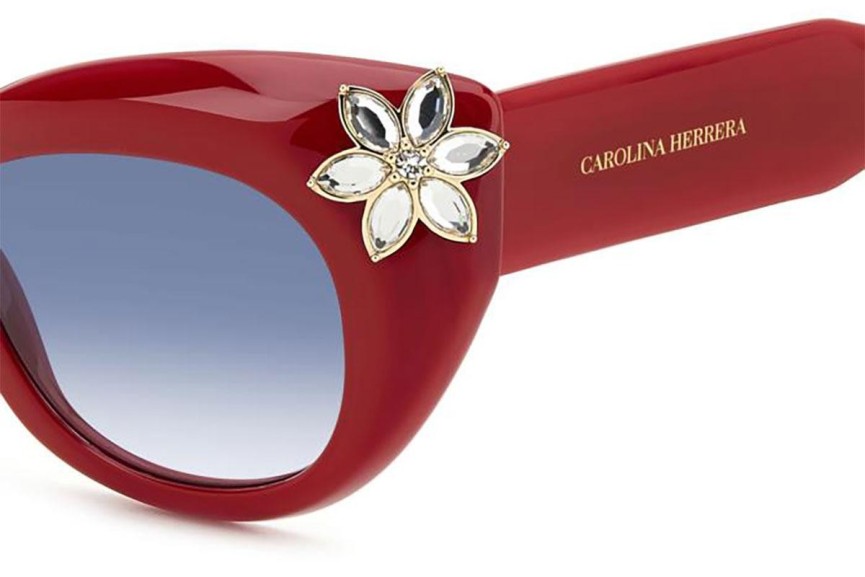 Okulary przeciwsłoneczne Carolina Herrera HER0215/S C9A/08 Kocie oczy Czerwone