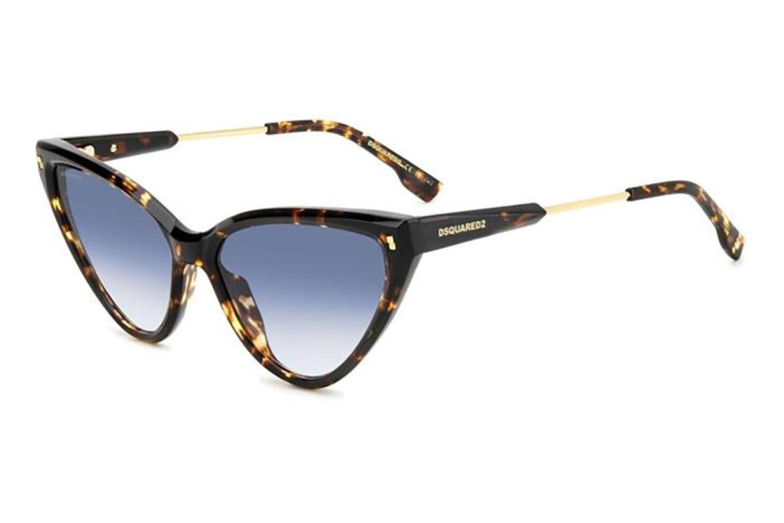 Okulary przeciwsłoneczne Dsquared2 D20134/S 086/08 Kocie oczy Havana