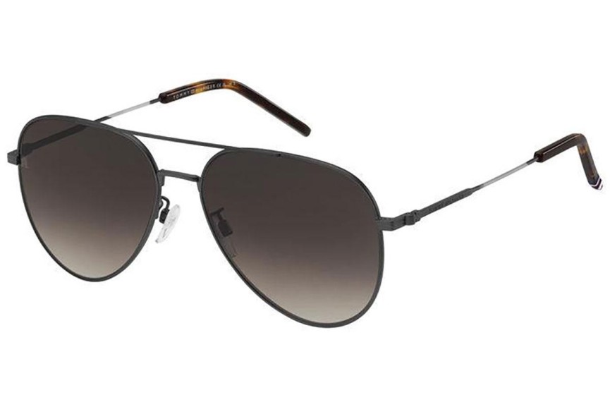 Okulary przeciwsłoneczne Tommy Hilfiger TH2111/G/S SVK/HA Pilotki (Aviator) Szare