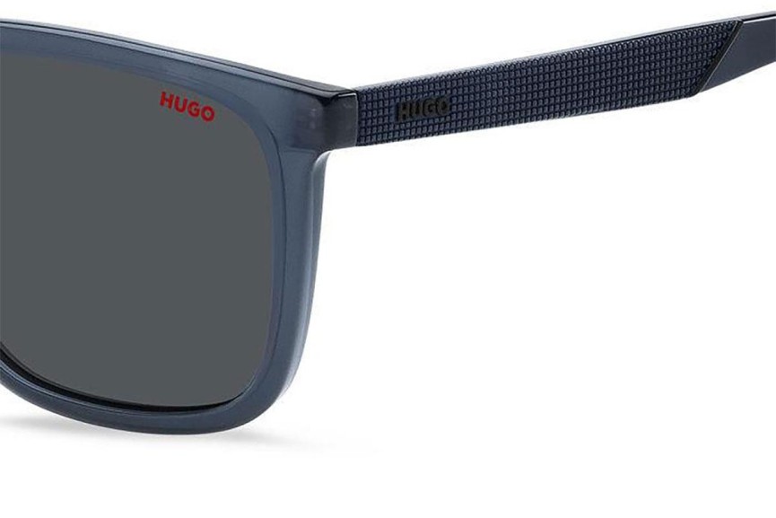 Okulary przeciwsłoneczne HUGO HG1304/S PJP/IR Flat Top Niebieskie