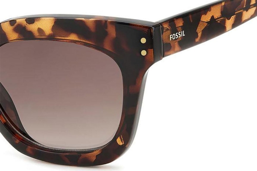 Okulary przeciwsłoneczne Fossil FOS3153/G/S 086/HA Kocie oczy Havana