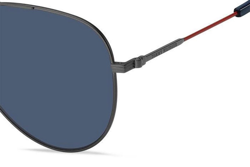 Okulary przeciwsłoneczne Tommy Hilfiger TH2111/G/S R80/KU Pilotki (Aviator) Szare