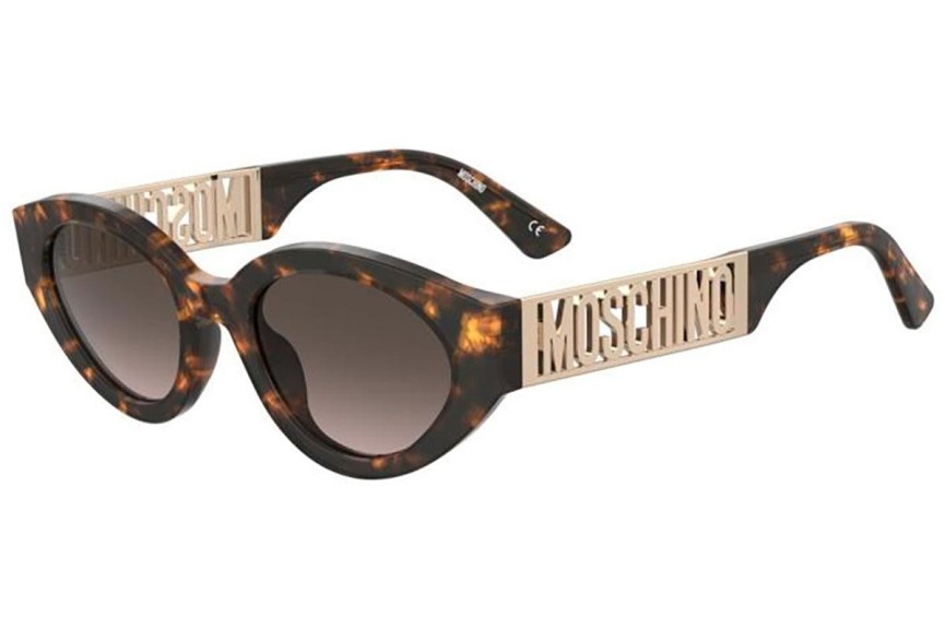 Okulary przeciwsłoneczne Moschino MOS160/S 086/HA Owalne Havana