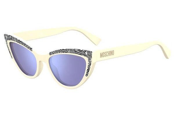 Okulary przeciwsłoneczne Moschino MOS094/S SZJ/35 Kocie oczy Białe