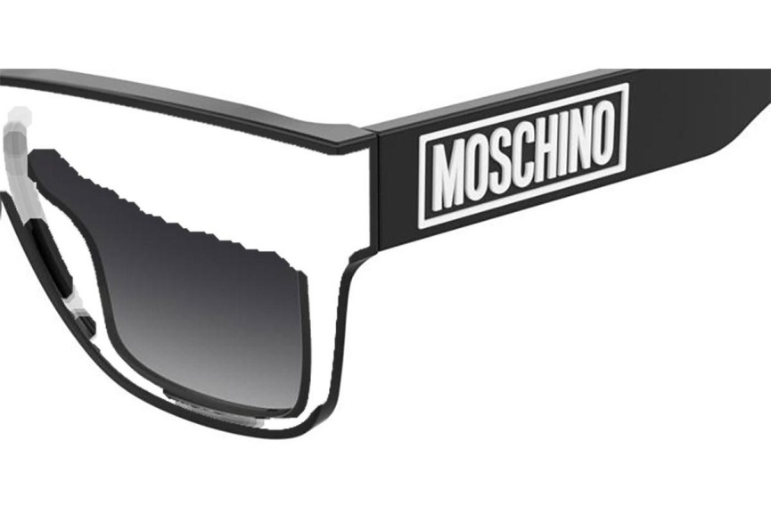 Okulary przeciwsłoneczne Moschino MOS167/S 807/9O Prostokątne Czarne