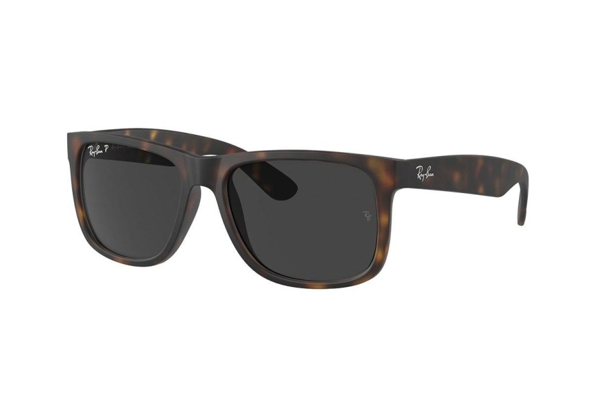 Okulary przeciwsłoneczne Ray-Ban Justin RB4165 865/87 Polarized Kwadratowe Havana