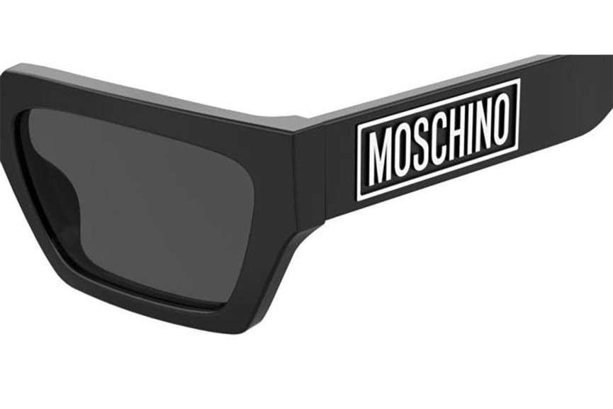 Okulary przeciwsłoneczne Moschino MOS166/S 807/IR Prostokątne Czarne