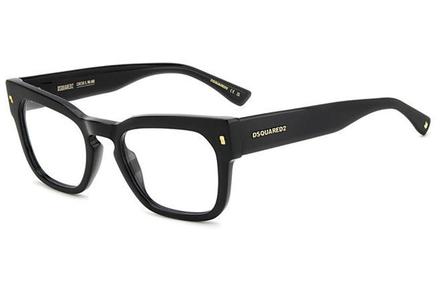 Okulary korekcyjne Dsquared2 D20129 807 Prostokątne Czarne